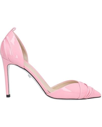 Grey Mer Court Shoes - Pink