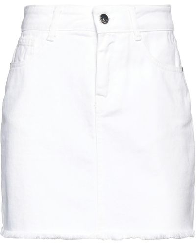 Kaos Denim Skirt - White