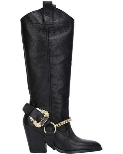 Versace Knee Boots - Black