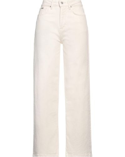 Pepe Jeans Ivory Jeans Cotton, Polyester, Elastane - White