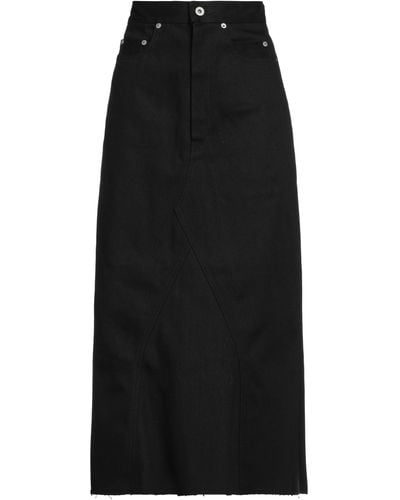Rick Owens Denim Skirt Cotton - Black