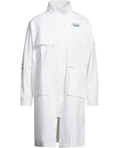 C2H4 Overcoat & Trench Coat - White