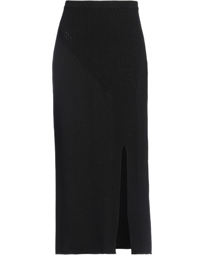 Marco Rambaldi Midi Skirt Virgin Wool, Polyamide, Elastane - Black