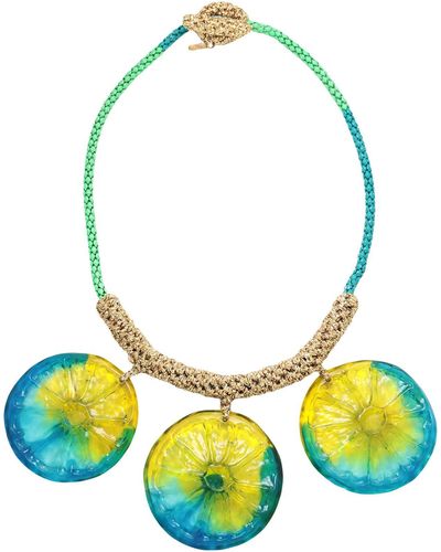 Lucy Folk Necklace - Yellow