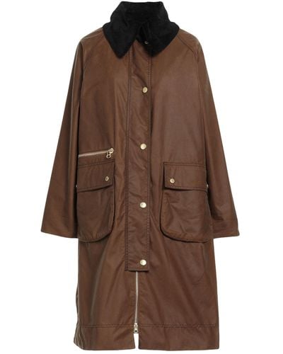 Barbour Overcoat & Trench Coat Cotton - Brown