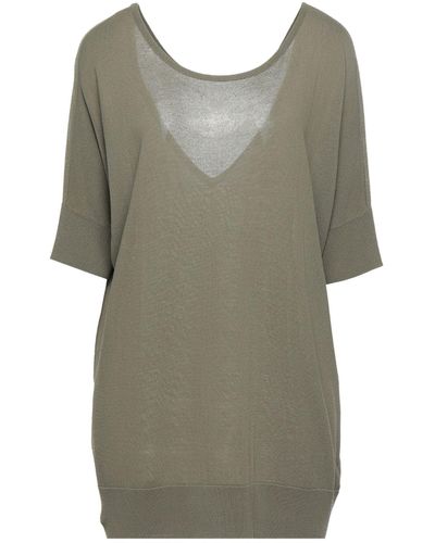 Zanone Military Sweater Viscose, Cotton - Green