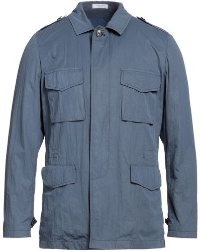 Boglioli Slate Overcoat & Trench Coat Polyamide - Blue