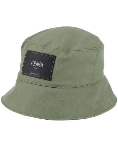 Fendi Bucket Logo Hat - Green