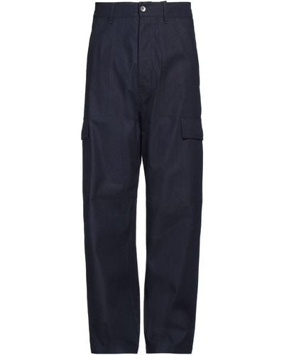 Rick Owens Midnight Trousers Cotton - Blue