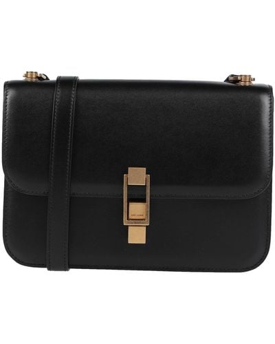 Saint Laurent Cross-Body Bag Bovine Leather, Brass - Black