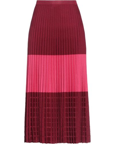Partow Midi Skirt - Red