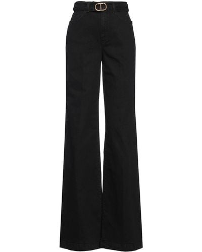Twin Set Pantalon en jean - Noir