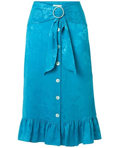 Art Dealer Midi Skirt - Blue