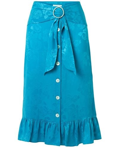 Art Dealer Midi Skirt - Blue