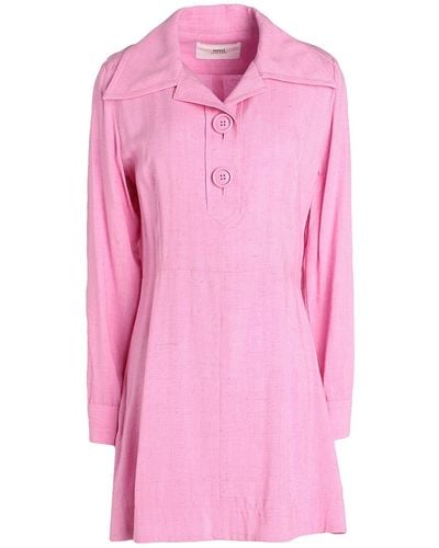 Ami Paris Mini Dress Viscose, Silk - Pink