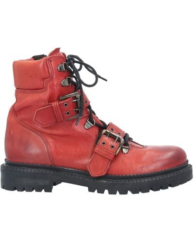 Fabbrica Dei Colli Ankle Boots - Red
