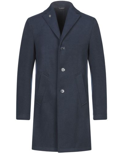 Grey Daniele Alessandrini Coat - Blue