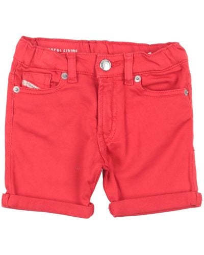 DIESEL Shorts & Bermuda Shorts Cotton, Elastane - Red