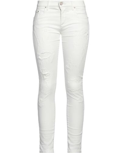 Jacob Coh?n Trousers Cotton, Polyester, Elastane - White