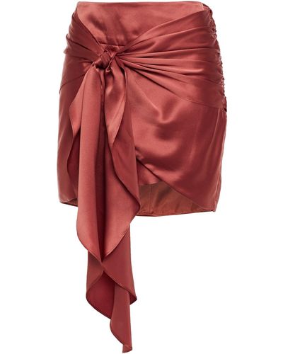 Michelle Mason Mini Skirt - Red