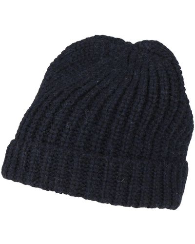 Eleventy Midnight Hat Alpaca Wool, Cotton - Blue