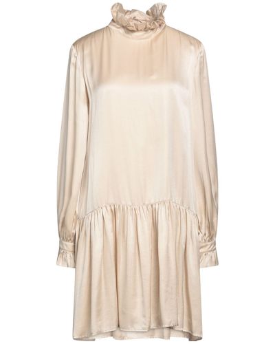 DISTRETTO 12 Mini Dress Viscose, Silk - Natural