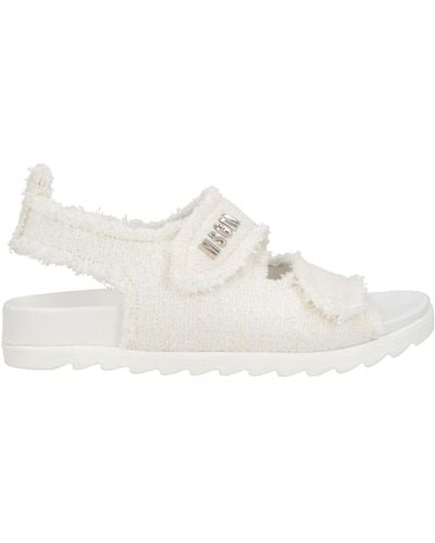 MSGM Sandals Textile Fibres - White