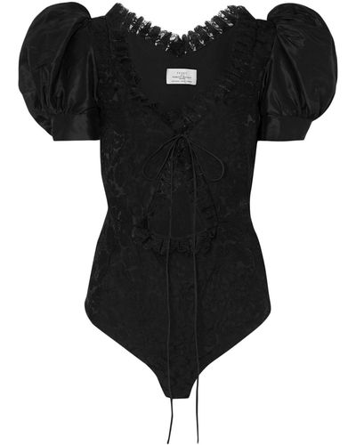 Preen By Thornton Bregazzi Bodysuit Viscose, Silk - Black