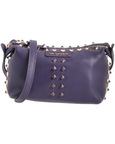 La Carrie Cross-Body Bag Leather - Purple