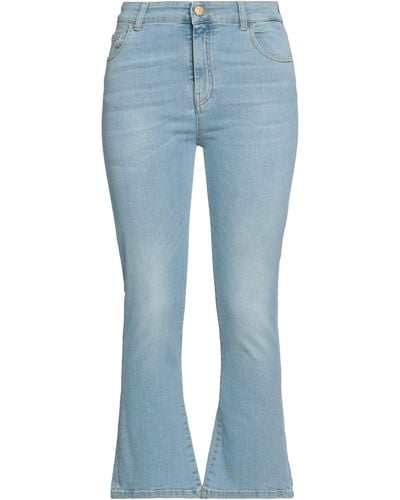 Manila Grace Pantalon en jean - Bleu