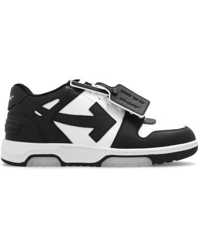 Off-White c/o Virgil Abloh Zapatillas de cuero negro y blanco a contraste