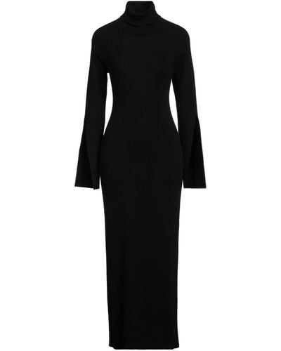 Akep Midi Dress Viscose, Polyester, Polyamide - Black