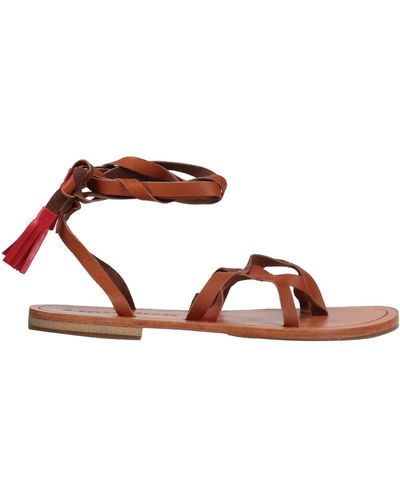 ALESSIA SANTI Thong Sandal Leather - Brown