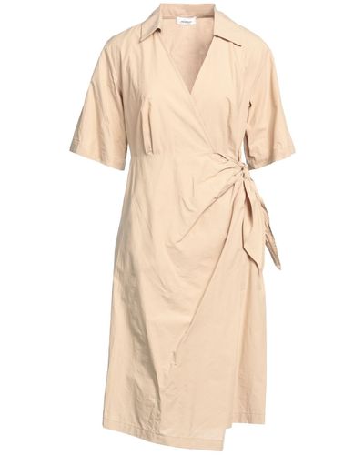 Ottod'Ame Camel Midi Dress Cotton - Natural
