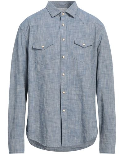 Eleventy Denim Shirt Cotton - Blue