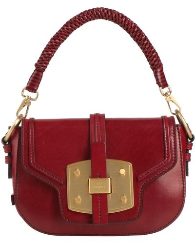 The Bridge Brick Handbag Soft Leather - Red