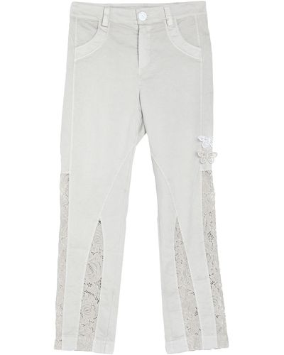 ELISA CAVALETTI by DANIELA DALLAVALLE Cropped Trousers - White
