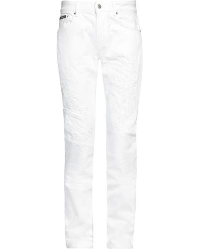 Roberto Cavalli Pantalon en jean - Blanc