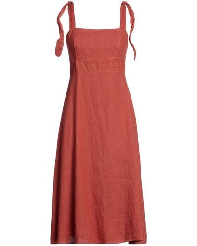 Honorine Midi Dress - Red