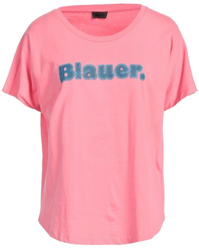 Blauer T-shirt - Pink