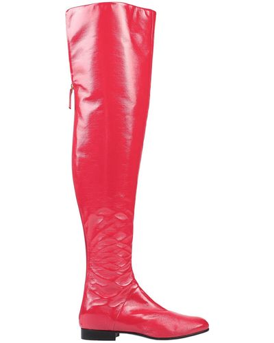Alberta Ferretti Knee Boots - Red