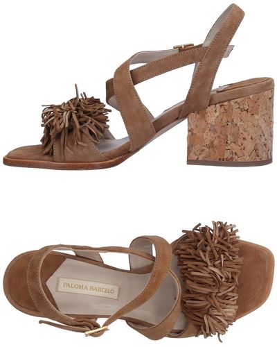 Paloma Barceló Khaki Sandals Leather - Brown