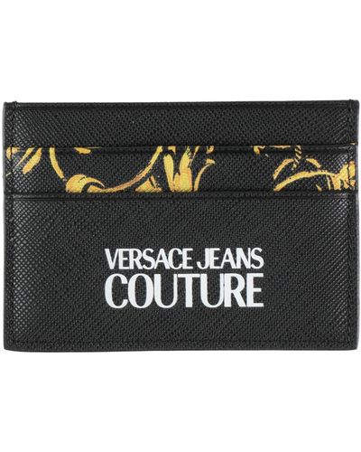 Versace Document Holder Cow Leather - Black