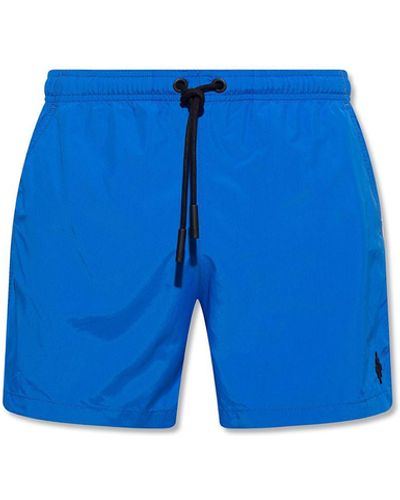 Marcelo Burlon Pantalons de plage - Bleu