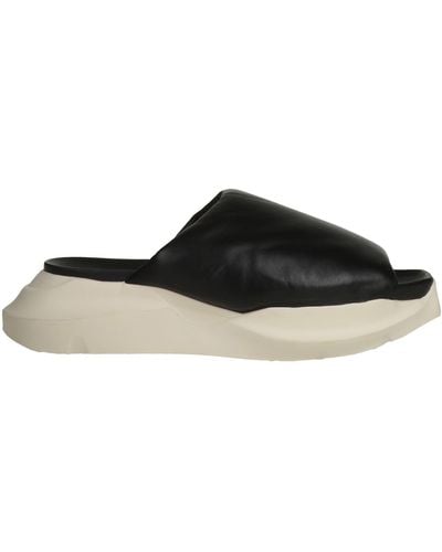 Rick Owens Geth Puffer Slides Sandals Shoes - Black