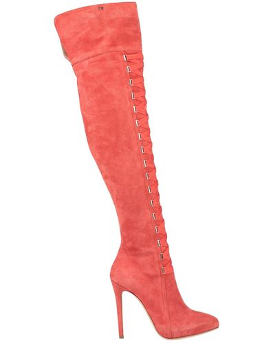 Elisabetta Franchi Knee Boots - Red