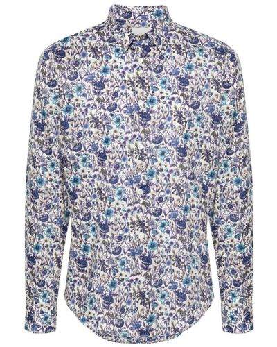 Paul Smith Camisa con estampado floral - Azul