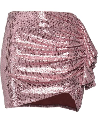 CINQRUE Mini Skirt Nylon, Metallic Fibre, Elastane - Pink