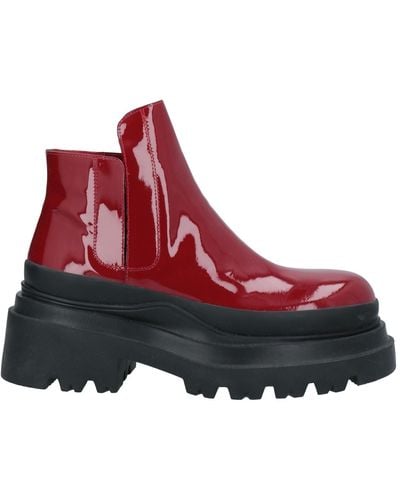 Plan C Ankle Boots - Red