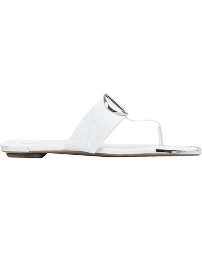 DKNY Toe Post Sandals - White